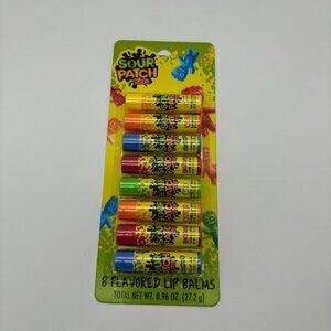 Sour Patch Kids 8 Pack Flavored Lip Balms NEW Blue Raspberry Lemon Orange Lime